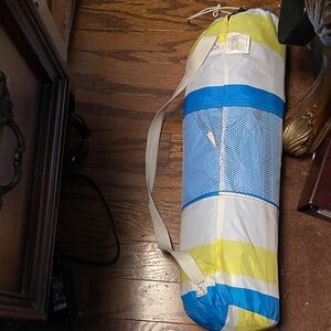 Zaria Blue and Yellow beach shade canopy with Carrying Case